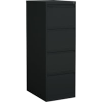 Global MVL25451 File Cabinet - 4-Drawer - 18.2" Width x 25" Depth x 52" Height - 4 x Drawer(s) for File - Legal - Vertical - Black - Metal