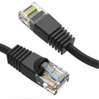 Câble réseau 25 pi Catégorie 6 Axiom - 25 pi Catégorie 6 Câble réseau pour Périphérique réseau - Câble de Raccordement - Doré Connecteur plaqué - 24 AWG - Noir