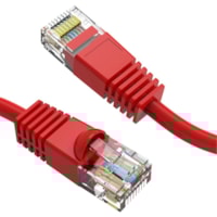 Axiom 7FT CAT6 UTP 550mhz Patch Cable Snagless Molded Boot (Red) - 7 ft (2.13 m) Category 6 Network Cable for Network Device - First End: 1 x RJ-45 Network - Male - Second End: 1 x RJ-45 Network - Male - Patch Cable - Gold Plated Connector - 24 AWG - Red