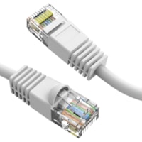 Câble réseau 10 pi Catégorie 6 Axiom - 10 pi Catégorie 6 Câble réseau pour Périphérique réseau - Câble de Raccordement - Doré Connecteur plaqué - 24 AWG - Blanc