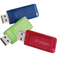 Clé USB Store 'n' Go 4 Go USB 2.0 Type A - Vert, Bleu, Rouge Verbatim - 4 Go - USB 2.0 Type A - Vert, Bleu, Rouge - À vie Garantie - 3 / emballage