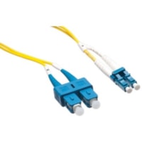 Axiom LC/SC Singlemode Duplex OS2 9/125 Fiber Optic Cable 1m - 3.3 ft Fiber Optic Network Cable for Network Device - First End: 2 x SC Network - Male - Second End: 2 x LC Network - Male - Yellow
