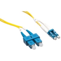 Axiom LC/SC Singlemode Duplex OS2 9/125 Fiber Optic Cable 3m - 9.8 ft Fiber Optic Network Cable for Network Device - First End: 2 x SC Network - Male - Second End: 2 x LC Network - Male - Yellow