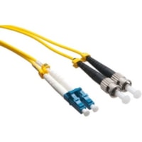 Axiom LC/ST Singlemode Duplex OS2 9/125 Fiber Optic Cable 10m - 32.8 ft Fiber Optic Network Cable for Network Device - First End: 2 x LC Network - Male - Second End: 2 x ST Network - Male - Yellow