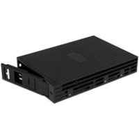 StarTech.com Adaptateur de baie d'unité pour 3.5" Serial Attached SCSI (SAS), SATA/600 - Serial ATA/600 Interface hôte Interne - Noir - 1 x Disque dure supporté - 1 x SSD supporté - 1 x Baie Complète - 1 x 2.5" Baie de 6,35 centimètres - Plastique