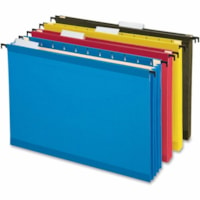 Pendaflex SureHook Legal Recycled Hanging Folder - 3 1/2" (88.90 mm) Folder Capacity - 8 1/2" (215.90 mm) x 14" (355.60 mm) - 3 1/2" (88.90 mm) Expansion - Poly - Blue, Red, Yellow, Standard Green - 10% Recycled - 4 / Pack