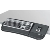 Plateau pour clavier/souris Tilt n Slide Fellowes - hauteur de 3.4po x largeur de 11.5po x profondeur de 29.3po - Noir - 1