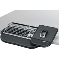 Plateau pour clavier/souris Tilt n Slide Pro Fellowes - hauteur de 5.3po x largeur de 13.4po x profondeur de 29.4po - Noir - 1