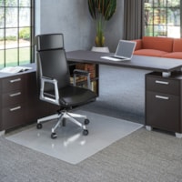 Deflecto EconoMat Chair Mat - Carpeted Floor - 48" (1219.20 mm) Length x 36" (914.40 mm) Width x 0.063" (1.59 mm) Thickness - Rectangular - Polycarbonate - Clear - 1Each