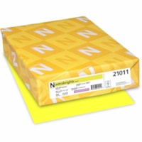 Astrobrights Color Paper - Lemon - Letter - 8 1/2" (215.90 mm) x 11" (279.40 mm) - 24 lb (10886.22 g) Basis Weight - Acid-free, Lignin-free - Lemon (Yellow) - 500 / Ream