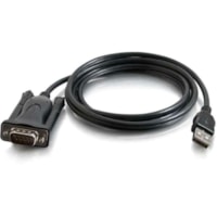 C2G TruLink Serial Cable - 5 ft (1.52 m) Serial Data Transfer Cable for Cellular Phone, PDA, Camera, Modem, Network Device - First End: 1 x 9-pin DB-9 RS-232 Serial - Male - Second End: 1 x USB Type A - Male - 230 kbit/s - Black