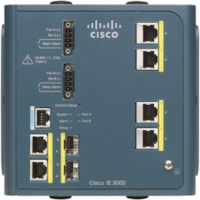 Cisco IE-3000-4TC Ethernet Switch - 4 Ports - Manageable - Gigabit Ethernet, Fast Ethernet - 10/100/1000Base-T, 10/100Base-TX - Refurbished - 2 Layer Supported - 2 SFP Slots - Rack-mountable, Wall Mountable, Rail-mountable - 1 Year Limited Warranty