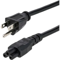 StarTech.com 10ft (3m) Laptop Power Cord, NEMA 5-15P to C5 (Clover Leaf), 10A 125V, 18AWG, Laptop Replacement Cord, Power Brick Cable - 10ft Laptop Power Cord NEMA 5-15P to IEC C5 | AC Power Cord for Most Notebooks Power Bricks - UL Listed | Molded Connectors - SPECS: NEMA 5-15P to IEC 60320 C5 | 18