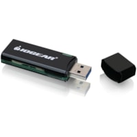 IOGEAR SuperSpeed USB 3.0 SD/Micro SD Card Reader / Writer - SD, SDXC, SDHC, microSD, microSDXC, microSDHC, MMCplus, Reduced Size MultiMediaCard (MMC), Microdrive, MultiMediaCard (MMC), MMCmobile, ... - USB 3.0 - External1