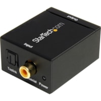 StarTech.com SPDIF Digital Coaxial or Toslink Optical to Stereo RCA Audio Converter - Convert a Digital Coax or Toslink Optical Signal to Stereo RCA Audio - digital coax to toslink converter - digital coax to optical - spdif coax to toslink -spdif coax to optical converter