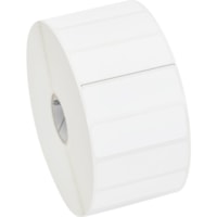 Zebra Z-Select 4000D Thermal Label - 2 1/4" Width x 3/4" Length - Permanent Adhesive - Direct Thermal - White - Paper, Acrylic - 3315 / Roll - Perforated - 12 / Roll