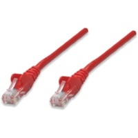 Intellinet Network Patch Cable, Cat6, 15m, Red, CCA, U/UTP, PVC, RJ45, Gold Plated Contacts, Snagless, Booted, Lifetime Warranty, Polybag - 49.2 ft Category 6 Network Cable for Switch, Modem, Router, Patch Panel, Wall Outlet, Network Device - First End: 1 x RJ-45 Network - Male - Second End: 1 x RJ-