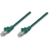 Intellinet Network Patch Cable, Cat6, 15m, Green, CCA, U/UTP, PVC, RJ45, Gold Plated Contacts, Snagless, Booted, Lifetime Warranty, Polybag - 49.2 ft Category 6 Network Cable for Switch, Modem, Router, Patch Panel, Wall Outlet, Network Device - First End: 1 x RJ-45 Network - Male - Second End: 1 x R