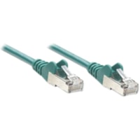 Intellinet Network Cable, Cat6, UTP - 100 ft Category 6 Network Cable for Network Device - First End: 1 x RJ-45 Network - Male - Second End: 1 x RJ-45 Network - Male - Patch Cable - Gold Plated Contact - Green