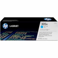 HP 305A (CE411A) Original Standard Yield Laser Toner Cartridge - Single Pack - Cyan - 1 Each - 2600 Pages