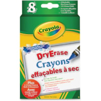 Crayola Dry-Erase Asorted Crayon - 8 / Pack