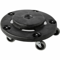 Rubbermaid Commercial Dolly Black - 113.40 kg Capacity - 5 Casters - Resin, Plastic - Black - 2