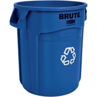 Rubbermaid 75.7ltr Brute Container with Venting Channels Blue - 20 gal (75700 mL) Capacity - Integrated Cinch, Venting Channel - 22.9" Height x 19.4" Depth - Blue