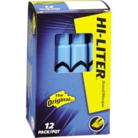 Surligneur Hi-Litre Avery® - Pointe en biseau Pointe de marqueur - Ink Bleu fluorescent - 12 / boîte