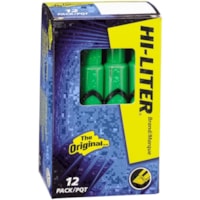 Avery® Hi-Litre Desk Style Highlighter - Chisel Marker Point - Fluorescent Green Ink - 12 / Box