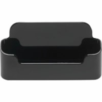 Deflecto Single Business Card Holder - 1.81" (46.04 mm) Height x 3.88" (98.43 mm) Width x 1.38" (34.92 mm) Depth - Plastic - Black - 1 Each