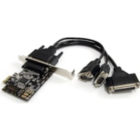 StarTech.com Adaptateur Combo Série/Parallèle - Format Low-Profile Carte enfichable - 16C450, 16C550 UART - SPP, EPP, ECP - PCI Express x1 - PC, Mac - 1 x Nombre de ports parallèles externes - 2 x Nombre de ports série externes - 1