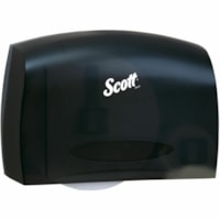 Distributeur de papier toilette Essential Scott - Dispenser Noir Sans mandrin - 1 x rouleau - hauteur de 9,75 po (247,65 mm) x largeur de 14,25 po (361,95 mm) x profondeur de 6 po (152,40 mm) - Plastique - Résistants - 1 chaque