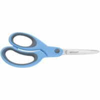 Westcott 7" Soft Grip Lefty Scissors - 7" (177.80 mm) Overall Length - Left - Stainless Steel - Blue - 1 Each