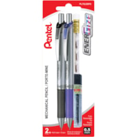 EnerGel EnerGize Mechanical Pencil - 0.5 mm Lead - Black, Blue Barrel - 2 / Pack