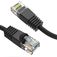 Axiom 15FT CAT6 UTP 550mhz Patch Cable Snagless Molded Boot (Black) - 15 ft Category 6 Network Cable for Network Device - First End: 1 x RJ-45 Network - Male - Second End: 1 x RJ-45 Network - Male - Patch Cable - Gold Plated Connector - 24 AWG - Black