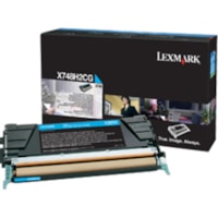 Lexmark High Yield Laser Toner Cartridge - Cyan - 1 Pack - 10000 Pages