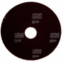 Scotch-Brite Surface Preparation Pad, SPP17, 432 mm (17 in) - 10/Case - Round x 17" (431.80 mm) Diameter x 0.30" (7.62 mm) Thickness - Scrubbing, Stripping, Floor - Wood, Vinyl, Sheet Vinyl, Marble, Terrazzo, Concrete Floor - 175 rpm to 600 rpm Speed Supported - Residue-free, Abrasive - Nylon Fiber 