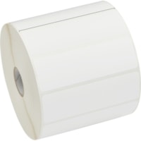 Zebra Z-Select 4000D Thermal Label - 4" Width x 1 1/4" Length - Permanent Adhesive - Direct Thermal - White - Paper, Acrylic - 2100 / Roll - Perforated - 12 / Roll