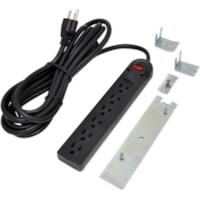 Ergotron 6-Outlets Power Strip - 6 - 15 A Current - 125 V AC Voltage