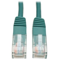 Tripp Lite series 15-ft. Cat5e 350MHz Molded Cable (RJ45 M/M) - Green - 15 ft (4.57 m) Category 5e Network Cable for Network Device - First End: 1 x RJ-45 Network - Male - Second End: 1 x RJ-45 Network - Male - Patch Cable - Green