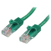 StarTech.com 5 ft Cat5e Green Snagless RJ45 UTP Cat 5e Patch Cable - 5ft Patch Cord - 5 ft (1.52 m) Category 5e Network Cable for Network Device - First End: 1 x RJ-45 Network - Male - Second End: 1 x RJ-45 Network - Male - Patch Cable - Gold Plated Contact - Green - 1 Each