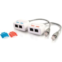 C2G RJ45 Network Splitter Adapter Cable - Ethernet Combiner Kit - 2-Port - Audio Line In - White