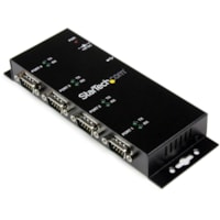 StarTech.com USB to Serial Adapter Hub - 4 Port - Industrial - Wall Mount - Din Rail - COM Port Retention - FTDI USB Serial - Add 4 DIN Rail-mountable RS232 Serial ports to any system through USB - 4 port usb serial adapter - 4 port usb to rs232 - USB to DB9 - USB to serial converter - USB to serial