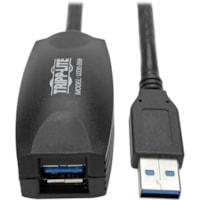 Tripp Lite by Eaton 5 meter ( 16-ft ) USB3.0 Super Speed A/A Active Extension Cable (USB-A M/F) - 16.4 ft (5 m) USB Data Transfer Cable - First End: 1 x USB 3.0 Type A - Male - Second End: 1 x USB 3.0 Type A - Female - Extension Cable - Gray