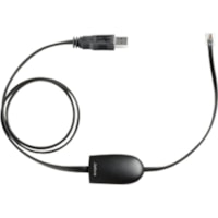 Jabra Service Cable - USB Data Transfer Cable for Headset, Audio Device - First End: 1 x Auxiliary - Male - Second End: 1 x USB Type A - Male - Black