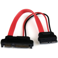 Câble de transfert de données Slimline 6 po (152,40 mm) SATA - 1 chaque StarTech.com - 6 po (152,40 mm) SATA Câble de transfert de données pour Disque Optique, Carte mère - 18 AWG - Rouge - 1 chaque