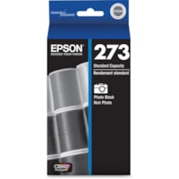 Cartouche jet d'encre Claria 273 D'origine Standard Rendement Jet d'encre - Noir photo - 1 chaque Epson - Jet d'encre - Rendement Standard - 1 Unité