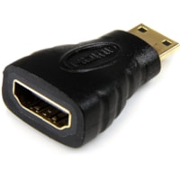 StarTech.com Mini HDMI to HDMI Adapter, 4K High Speed HDMI Adapter, 4K 30Hz Ultra HD High Speed HDMI Adapter, UHD Mini HDMI Adapter 4K - Mini HDMI to HDMI Adapter; 4K 30Hz/Full HD 1080p/10.2 Gbps bandwidth/8Ch Audio/HDMI 1.4; Compact (1.1"/28mm long) - Ultra HD High Speed HDMI Adapter w/ Gold-plated