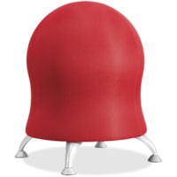 Fauteuil ballon d'exercice Zenergy23 po (584,20 mm) Haut Safco - Polyester Seat Material - Quatre pieds Base - Rouge Carmin - Chlorure de polyvinyle (PVC)., Polypropylène, Acier - 1 chaque