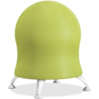 Safco Zenergy Ball Chair - Polyester Seat - Four-legged Base - Grass Green - Polyvinyl Chloride (PVC), Polypropylene, Steel - 1 Each